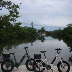 Bikes on river